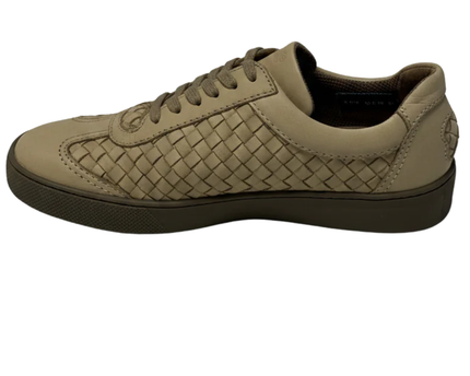 Bottega Veneta Beige Intrecciato Leather Sneakers