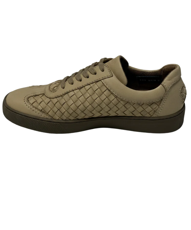 Bottega Veneta Beige Intrecciato Leather Sneakers