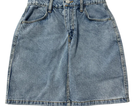 H&M Divided Blue Denim Paperbag Mini Skirt
