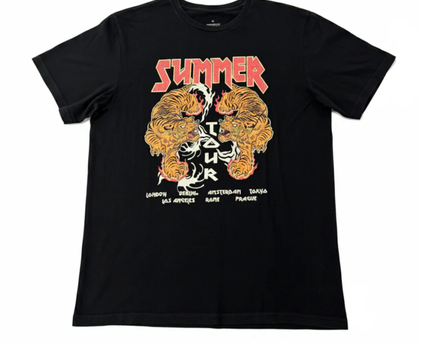Summer Tour Tiger Black Graphic Tee