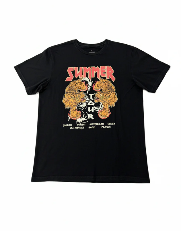 Summer Tour Tiger Black Graphic Tee