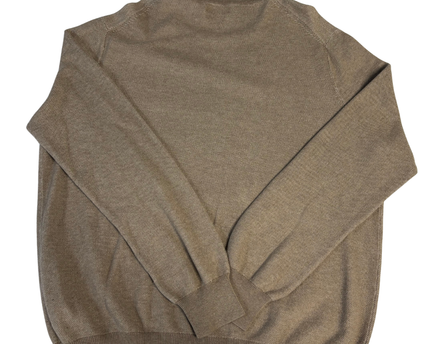 Polo Ralph Lauren Tan Pima Cotton Crew Neck Knit Sweater
