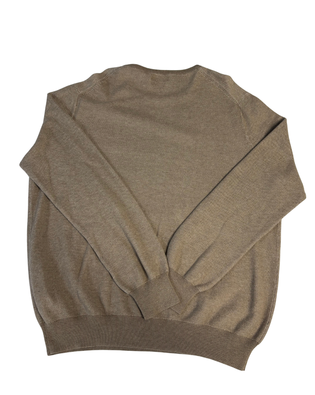 Polo Ralph Lauren Tan Pima Cotton Crew Neck Knit Sweater