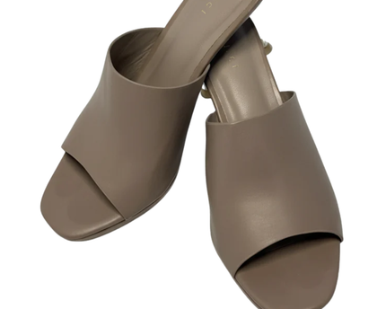 Vincci Tan Clear Heel Mules