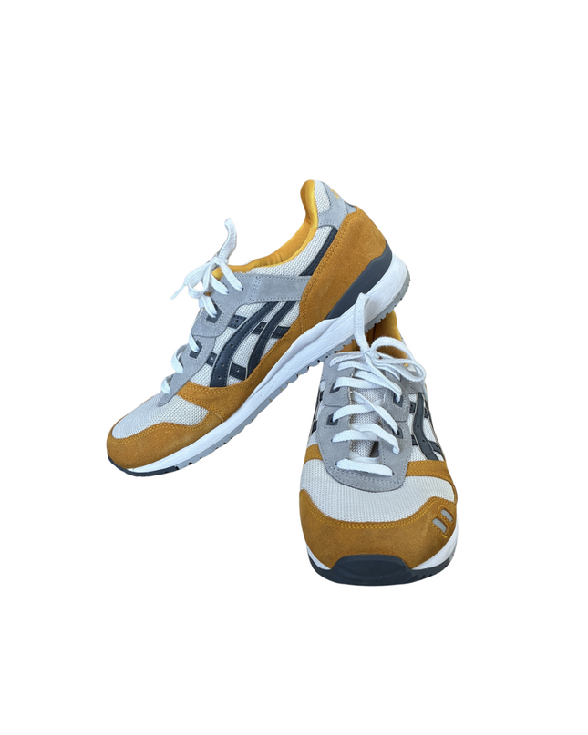 ASICS Gel Lyte III Heritage Running Sneakers | Grey, Mustard & White | EU 44