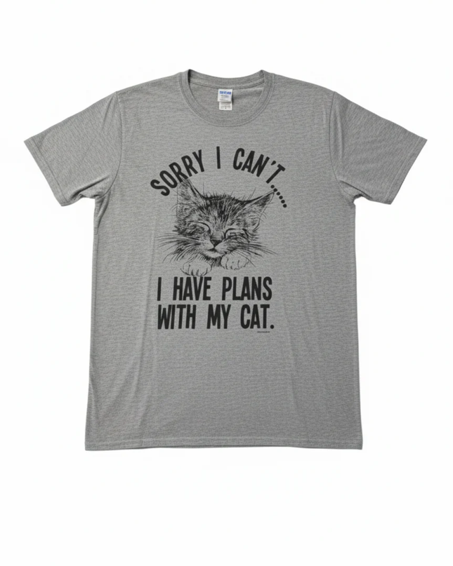 Gildan Grey Cat Lover Graphic Tee