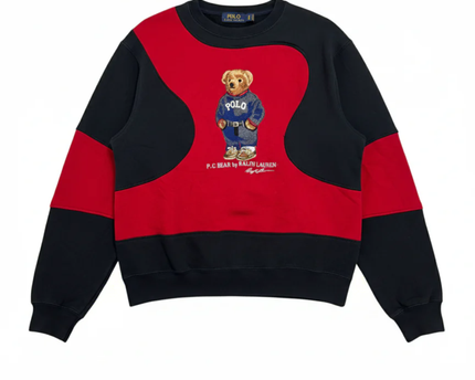 Reworked Polo Ralph Lauren Polo Bear Red/Black Sweatshirt