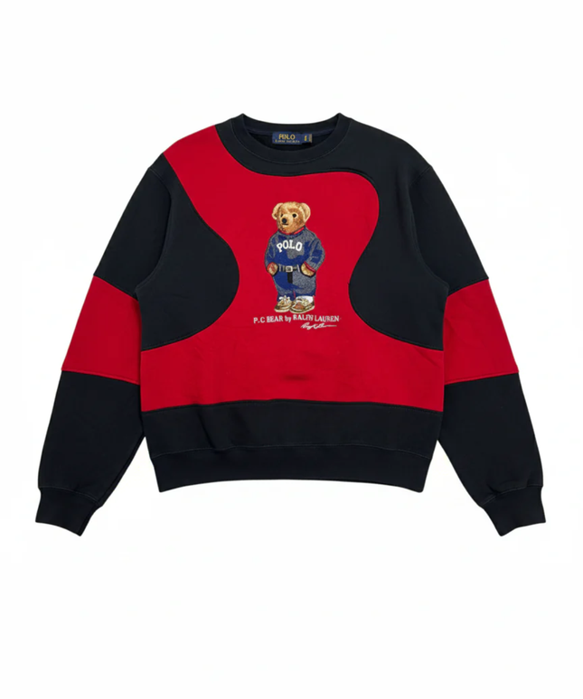 Reworked Polo Ralph Lauren Polo Bear Red/Black Sweatshirt