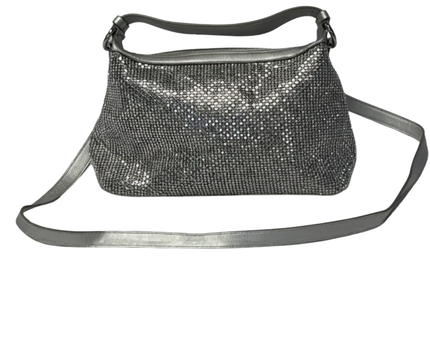 Vince Camuto Silver Rhinestone Embellished Evening Bag