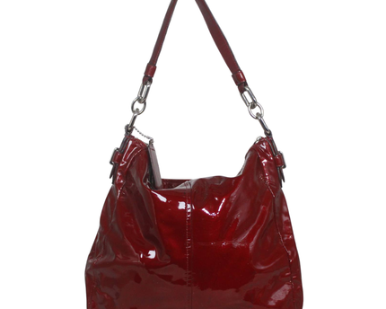 Coach Red Patent Leather Turnlock Shoulder Bag