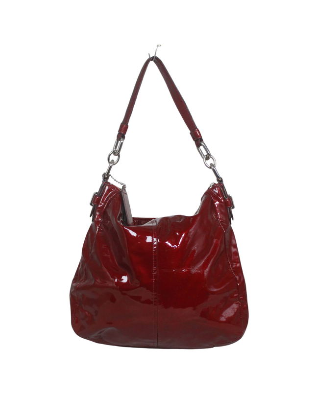 Coach Red Patent Leather Turnlock Shoulder Bag