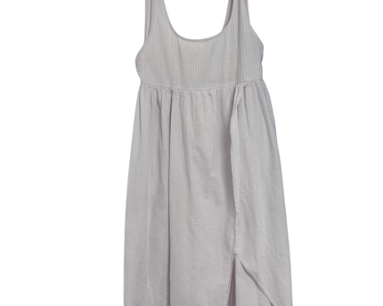 American Eagle Lavender Tie-Strap Cotton Linen Maxi Dress