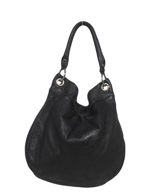 Marc by Marc Jacobs Black Pebbled Leather Hobo Bag