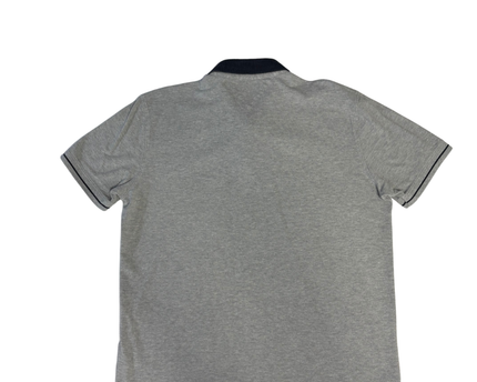 Tommy Hilfiger Grey Regular Fit Polo Shirt with Contrast Collar