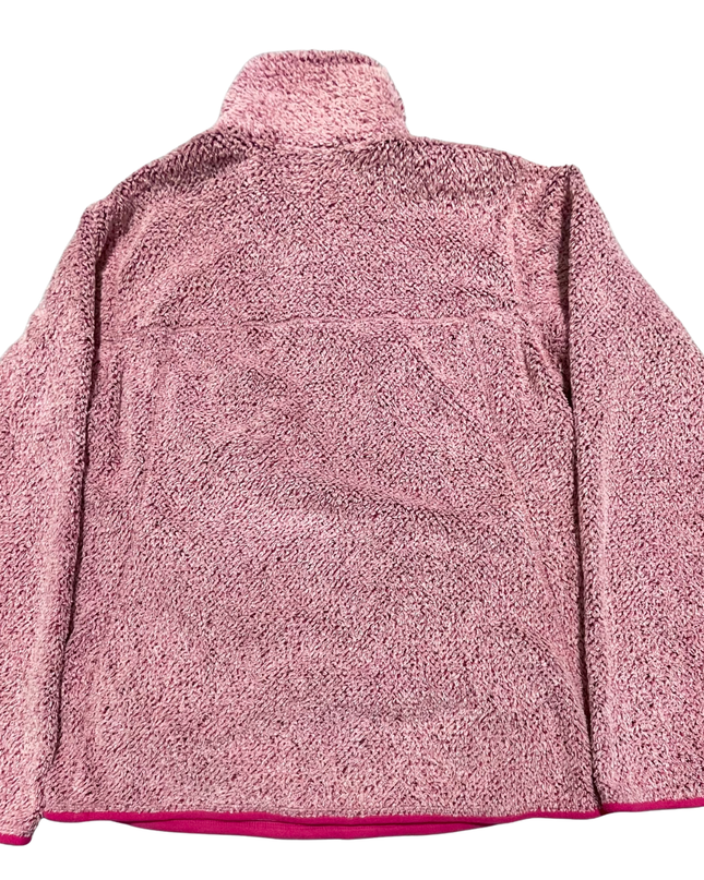 Patagonia Pink High-Pile Fleece Snap-T Pullover Sweatshirt