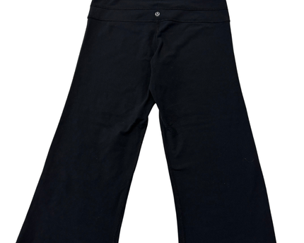 Lululemon Black Wide Leg Cropped Yoga Pants