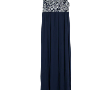 MADE for impulse Navy Blue Bandana Print Maxi Dress
