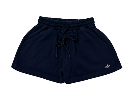 Alo Navy Blue Drawstring Lounge Shorts