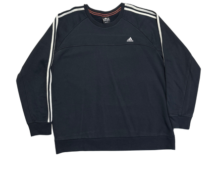 Adidas Dark Grey Three Stripes Sweatshirt