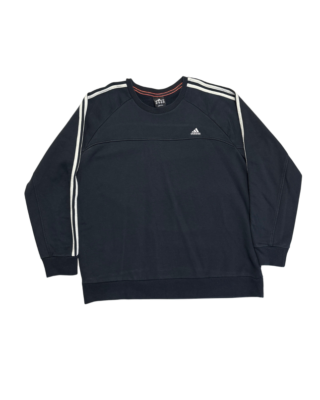 Adidas Dark Grey Three Stripes Sweatshirt