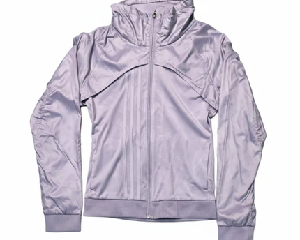 Adidas Purple Full-Zip High-Neck Ventilated Sports Track Jacket