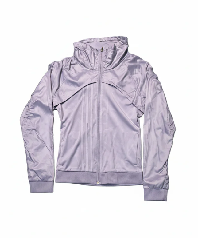 Adidas Purple Full-Zip High-Neck Ventilated Sports Track Jacket
