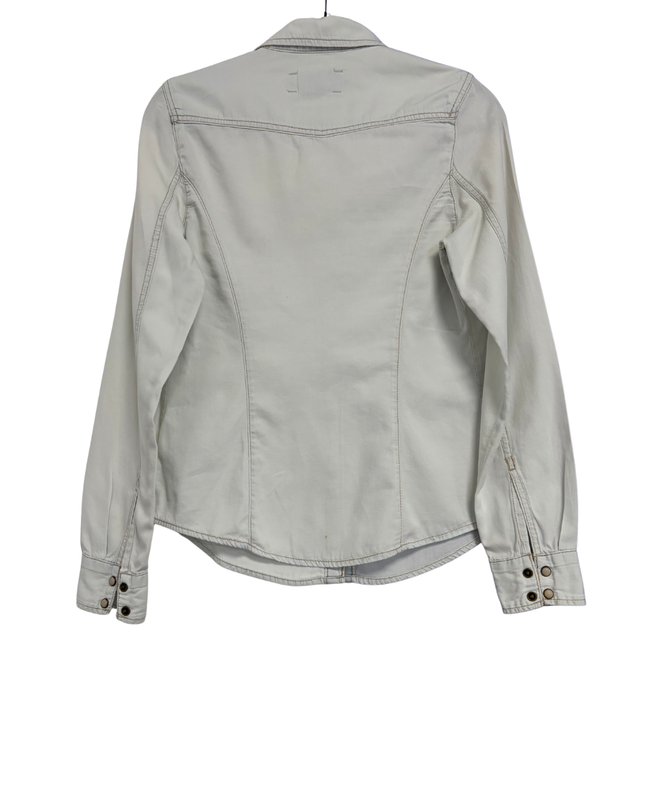 New Look Off-White Western Style Denim Shirt