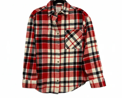Billabong Red Plaid Flannel Button-Down Shirt