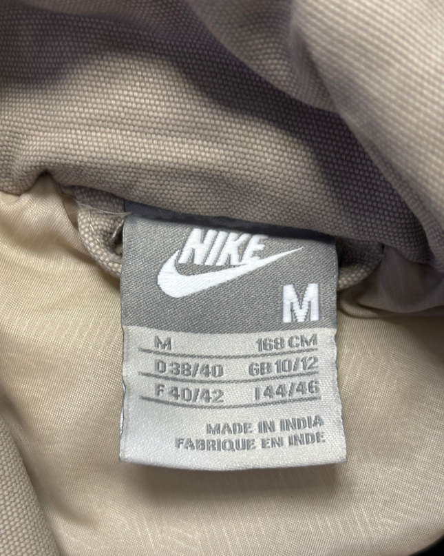 Nike Tan Faux Fur Trimmed Hooded Bomber Jacket