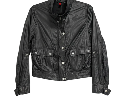 H&M Black Lightweight Cropped Utility Bomber Jacket