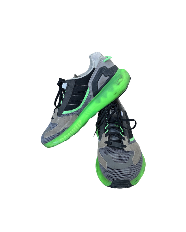 Adidas ZX 2K Boost Pure Tech Sneakers | Black, Grey & Neon Green | EU 42.5
