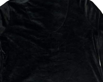 Juicy Couture Black Velour Pajama Top with Pink Piping