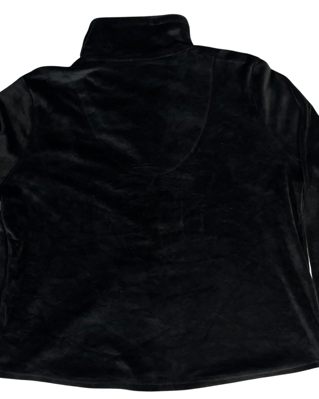 Juicy Couture Black Velour Pajama Top with Pink Piping