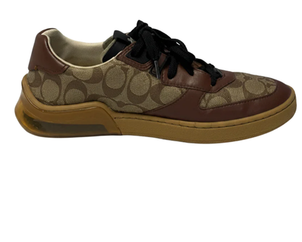 Coach Brown Signature Monogram Low-Top Sneakers