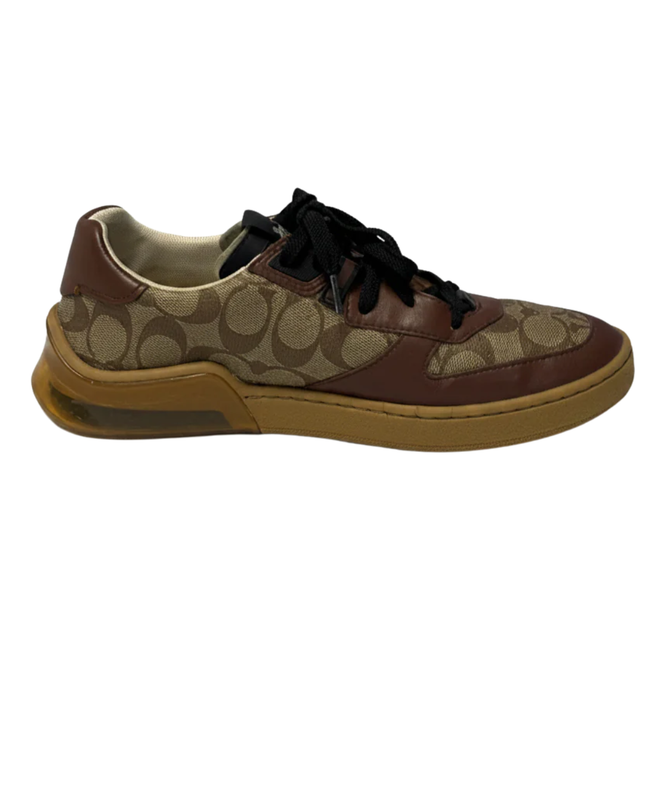 Coach Brown Signature Monogram Low-Top Sneakers
