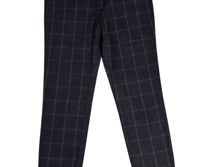 H&M Black Windowpane Skinny Fit Dress Pants