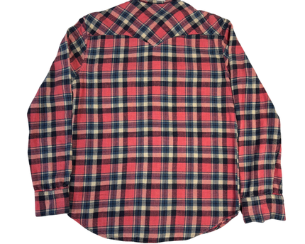 Levi's Red/Blue Plaid Slim Fit Flannel Western Shirt