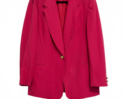 Kathie Lee Vintage Pink Single-Button Blazer