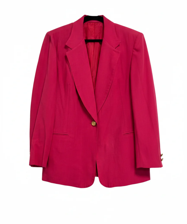 Kathie Lee Vintage Pink Single-Button Blazer