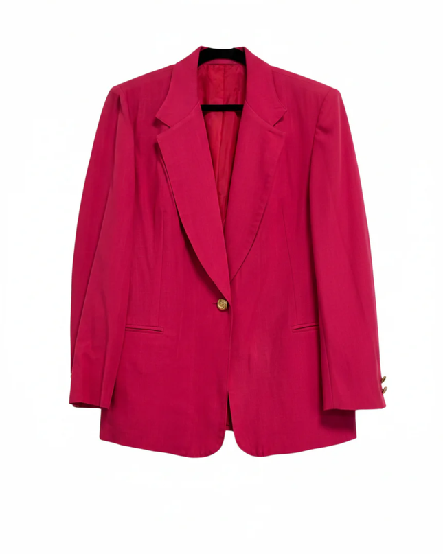 Kathie Lee Vintage Pink Single-Button Blazer