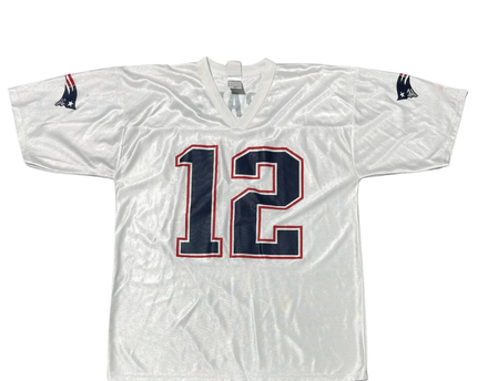 NFL White New England Patriots Tom Brady #12 Football Jersey