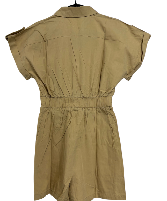 Zara Khaki Utility Safari Mini Dress