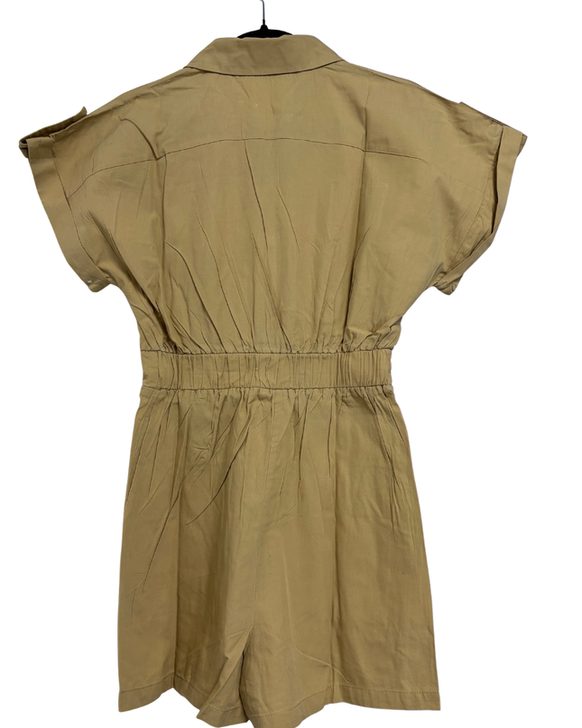 Zara Khaki Utility Safari Mini Dress