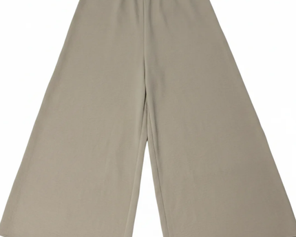 ZARA Beige Wide-Leg Elasticated Flowy Pants