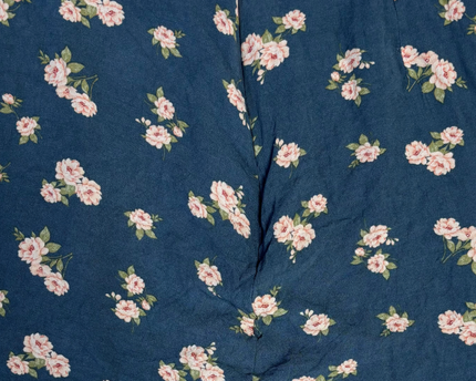American Eagle Blue Floral Print Viscose Mini Skirt