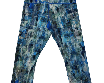 Lululemon Multicolor Abstract Geometric Cropped Leggings