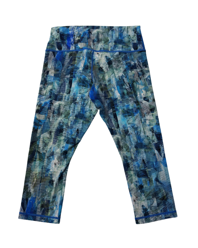 Lululemon Multicolor Abstract Geometric Cropped Leggings