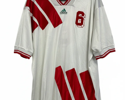 Adidas White/Red Vintage Equipment Soccer Jersey Dolberg #6