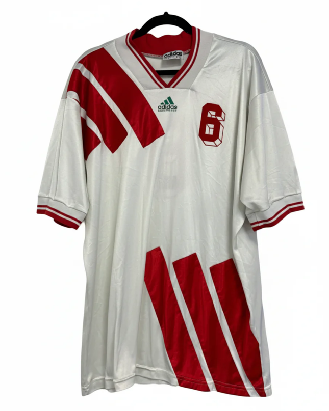 Adidas White/Red Vintage Equipment Soccer Jersey Dolberg #6
