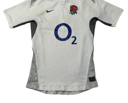Nike White England Rugby O2 Authentic Home Jersey